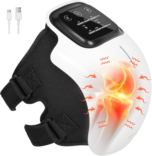 ThermaFlex™ Rechargeable Knee Massager – Cordless Heat & Vibration Therapy for Pain Relief and Relaxation